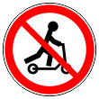 Дорожный знак 3.35 «Движение лиц на средствах  индивидуальной мобильности  запрещено» (металл 0,8 мм, I типоразмер: диаметр 600 мм, С/О пленка: тип А коммерческая)